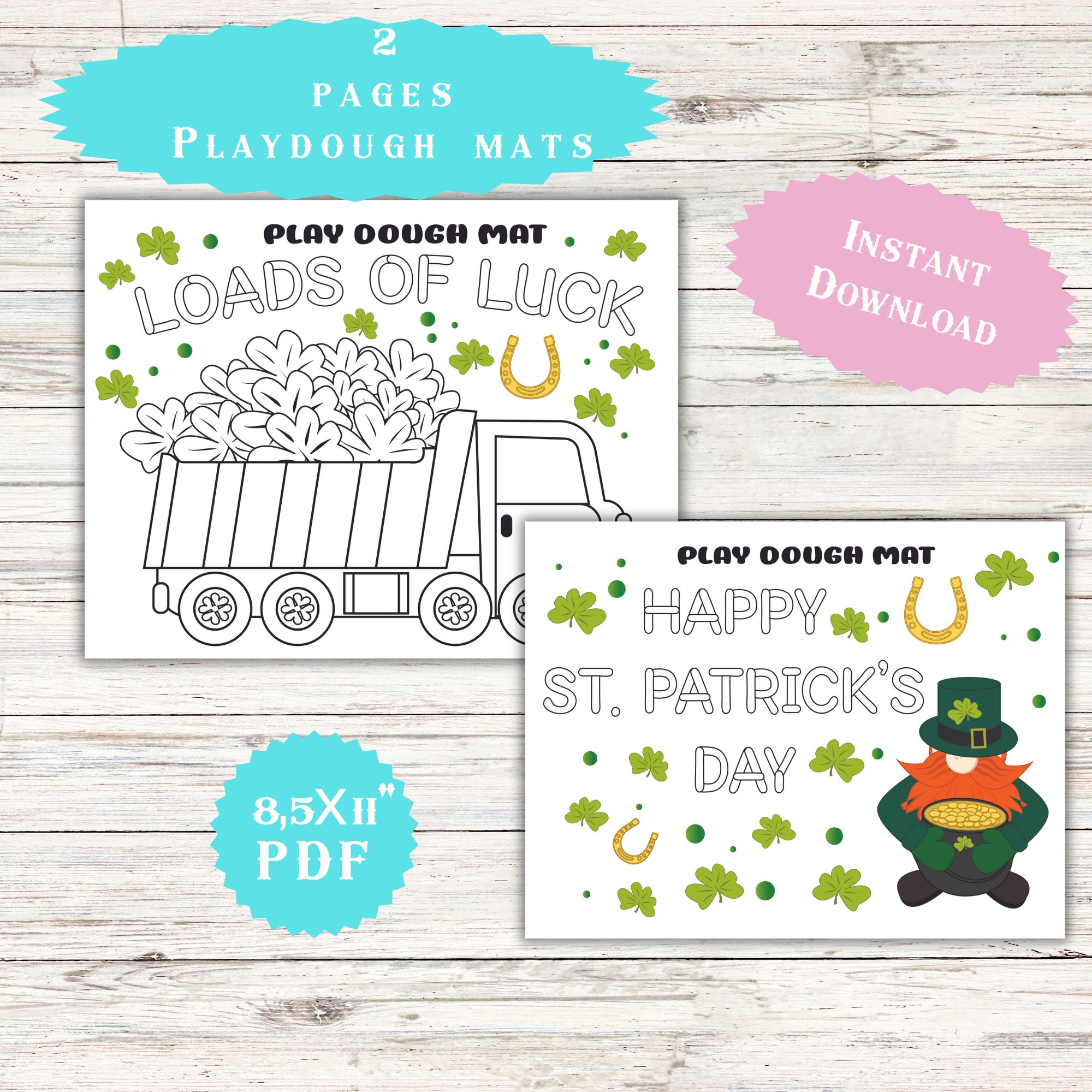 Mash > 3rd / 4th Class > St. Patrick's Day Playdough Mats Kids Indoor ...